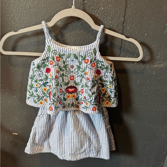 Tucker + Tate Striped Floral Dress - Blue and Multicolor - Picture 1 of 4